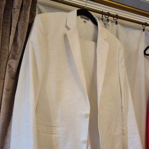 Men's Express White Suit Jacket Pants Set